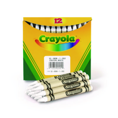 CRAYON,WHITE,12/BX
